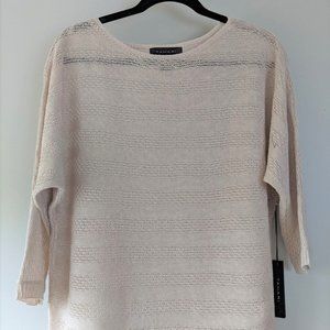 TAHARI Beige LINEN Spring/Summer Sweater Light